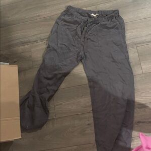 Casual Gray Drawstring Pants